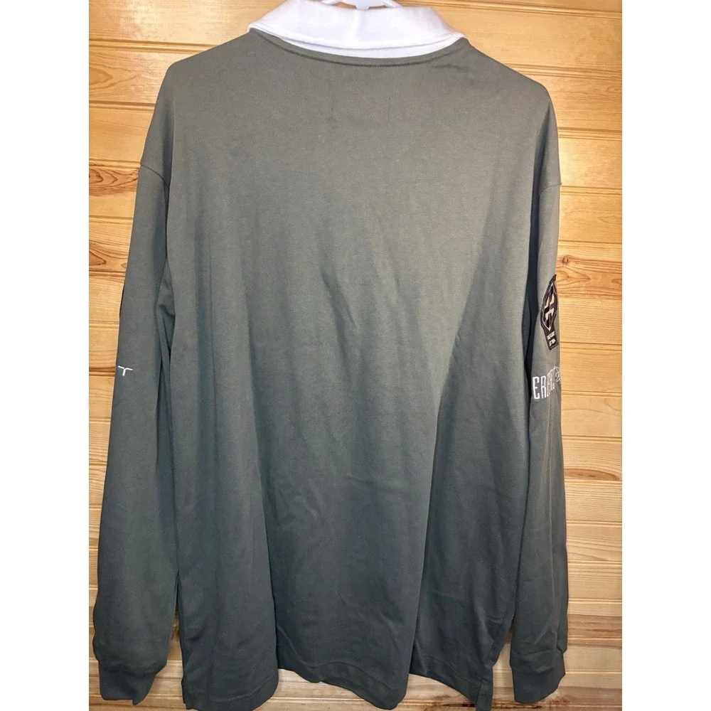 Jordan Essentials Long Sleeve Rugby Style Polo Shirt Patches Men's XL HF9323-325